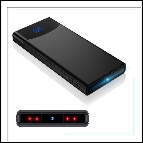 Axlgax 小型カメラ 50時間連続録画 64GBカード付き 動体検知 1080P 10000mAh 256GBカード対応 バッテリー表示 暗視機能 重力センサー ル