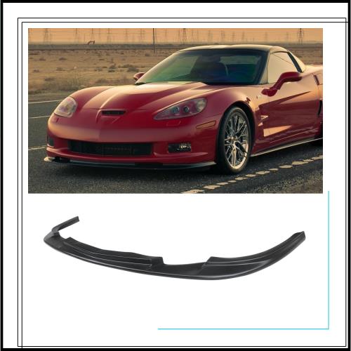 CARIG フロントリップ 2005-2013 シボレー コルベット C6 Z06 フロントスプリッター ABS ZR2 スタイル フロントバンパー フロントスポイ
