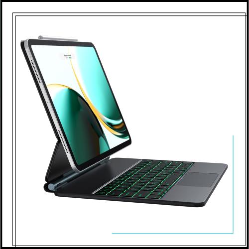 CHESONA マジックipad air 13インチ キーボード (M2, 2024) 7色バックライト付き マジックBluetoothキーボード、ホバースタンドワイヤレ