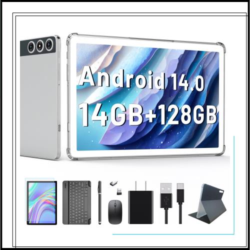タブレット2025新登場Androidタブレット10インチWiFiモデル14GB+128GB+1TB拡張 4G LTE通話+5G/2.4G WiFi 8コアCPU T606 8000mAh Type-C I