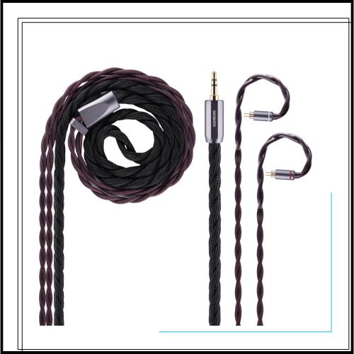 NICEHCK DragonScale2龍鱗2 イヤホンリケーブル Himalayaに対応 0.78mm 2Pin 3.5mm 銀パラジウム合金 衝撃吸収ネットデザイン 液体窒素低