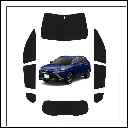 Loveyes トヨタカローラクロス サンシェード 10系 全面 フルセット 日除け 車中泊 断熱 遮光 UVカット 専用アクセサリー (カローラクロス