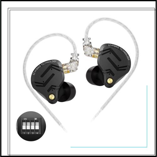 KZ ZS12 PROX 5BA 1DD ハイエンドイヤホン インイヤーモニター カナル型 イヤモニ 耳掛け イヤホン 有線 前例のない聴覚体験/プロ仕様の