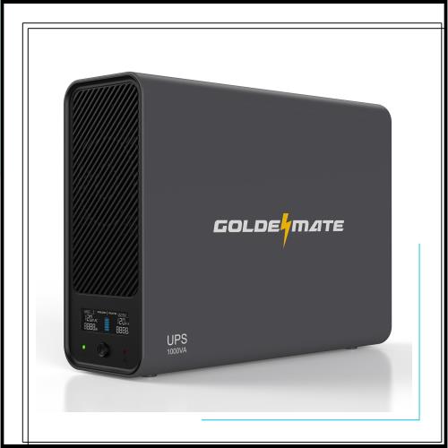 GOLDENMATE 無停電電源装置 UPS 1000VA Pro/800W リン酸鉄リチウムイオン電池採用 230Wh 常時商用給電 正弦波 ネットワーク機器 通信シス