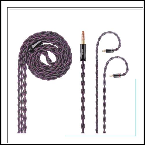 NICEHCK SsOrpheus イヤホンリケーブル 0.78mm 2Pin 4.4mm リケーブル スーパーフラッグシップ 5N単結晶純銀導体 非メッキOFC脱磁プラグ