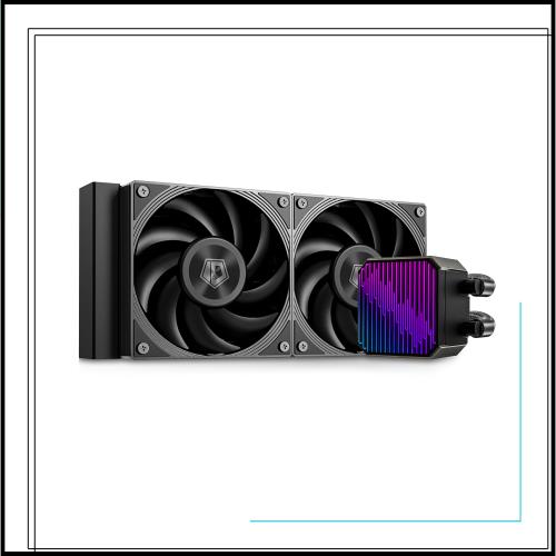 ID-COOLING DX240 MAX 液体CPUクーラー 240mm ARGB AIOクーラー、厚さ38mmのラジエーター、2つの120mm高効率ファン、ゼロRPMサポート、In