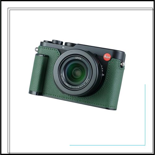 SIUTATDSH カメラハーフケース Leica D-LUX 8用、ビンテージメタル本革インスタントカメラ保護ケース スタイリッシュ ポータブル 耐衝撃