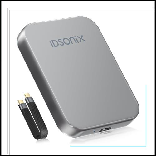 iDsonix (アイドソニックス) 2TB 外付けSSD USB 3.2 Gen 2x2 最大2,000MB/秒 ポータブルSSD USB Cケーブル＆マグネット付き 4K ProRes HDR