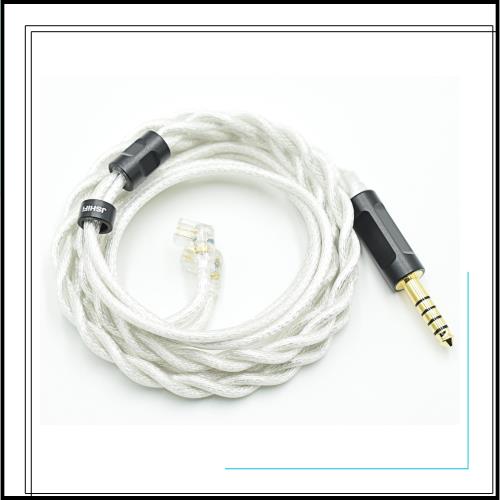 【JSHiFi-Memory】QDC4.4mmリケーブル 2芯バランス同軸ケーブル銀メッキ・単結晶銅混合線材 4.4mmイヤホンアップグレードケーブル 中華QD