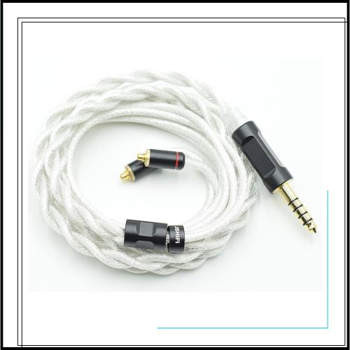 【JSHiFi-Memory】MMCX4.4mmリケーブル 2芯バランス同軸ケーブル銀メッキ・単結晶銅混合線材 MMCXイヤホンアップグレードケーブル 4.4mm