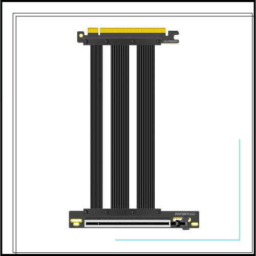 GLOTRENDS PCIe 5.0 X16 Riser Cable for PCIe 5.0/4.0 GPUs, Such as GeForce RTX 50/RTX 40 Series and AMD Radeon RX9000/RX7000 Seri