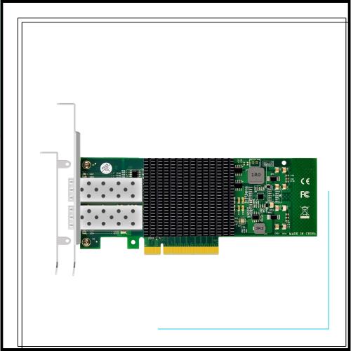 GLOTRENDS ST7268 2ポート 10Gb SFP+ LAN カード、Intel 82599ES コントローラ、PCIE 2.0 X8 インターフェース、Mac OS非対応