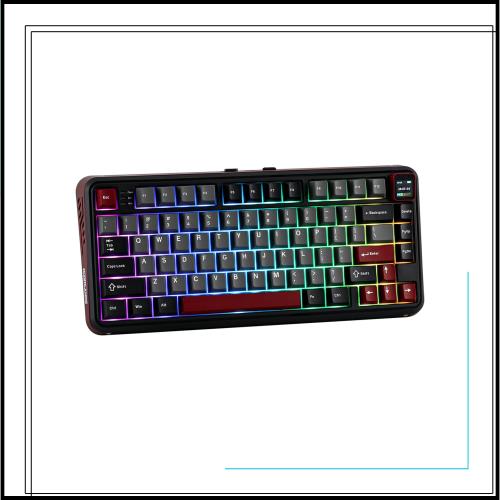 MechLands Vibe75 75%ワイヤレスゲーミングキーボード 交換可能スクリーンモジュール搭載 ホットスワップ対応 クリーミーメカニカルキー