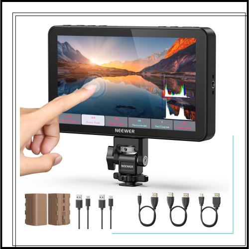 NEEWER F700 7インチカメラフィールドモニター 2000nitタッチスクリーン 3D LUT HD 1920x1080 IPS 4K HDMI ループ入/出力 ピークフォーカ