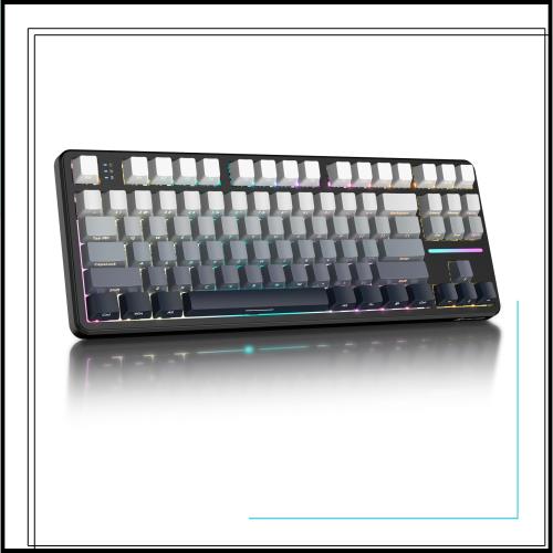 ATTACK SHARK X87 ゲーミングキーボード ワイヤレス/Bluetooth/USB トライーモード メカニカルキーボード ホットスワップ サイド刻印キー