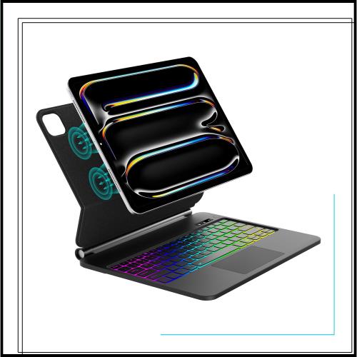 【2025年最新型】マジックキーボード iPad Pro 13インチ 2024 (M4) iPad Pro 13 キーボードケース マルチタッチジェスチャー対応 バック