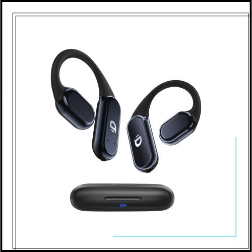 完全ワイヤレス骨伝導イヤホン OWS オープンイヤーヘッドフォン イヤーフック付き Bluetooth 5.3 ケース付き最大 60 時間の再生時間 IP68