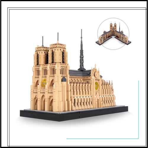 LULUFUN マイクロブロック 建物 おもちゃ ノートルダム大聖堂 展開可能 mini ブロック 立体パズル 組立キット 5210 PCS Notre Dame de Pa