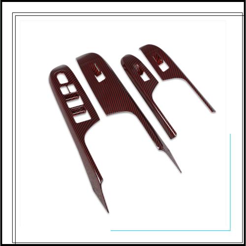 RUIQ スズキ 新型 スイフト ZC/ZD系 専用 内装 ドア ウィンドウ ボタン スイッチ パネル カバー ガーニッシュ Suzuki Swift 専用設計 (炭