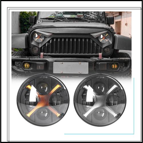 ラングラー ヘッドライト 7インチ ledヘッドライト ウィンカーやDRL