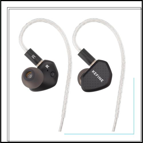 Kefine Klean 10mm DLC振動板ダイナミックドライバイヤホン、1DDインイヤーモニターヘッドホン、デュアル交換式ノズル付きHiFi有線IEMイ