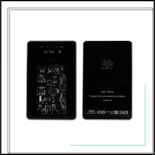 HiFiGo MUSE HiFi M5 Ultra Bluetooth ポータブル DAC ＆ AMP、低、中、高ゲイン モードと 7 つのフィルター モード調整機能を備えたヘッ