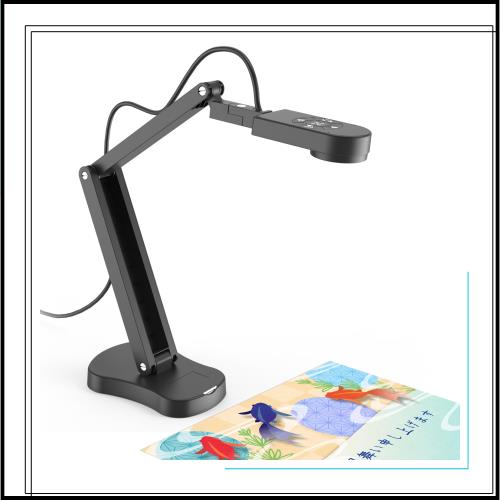 Gawervan 書画カメラ 書が 実物投影機 Webカメラ:800万画素 折りたたみ式 USB 内蔵マイク 画像反転機能(の上下/の左右) 3レベルLEDライト