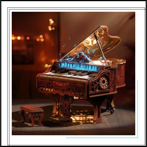 FUNPOLA 3Dパズル 動くピアノ 木製パズル 立体パズル 弾けるモデル おもちゃ 可動式模型 家の装飾 DIY楽器 子供と大人向け 知育玩具 贈り 7,116円