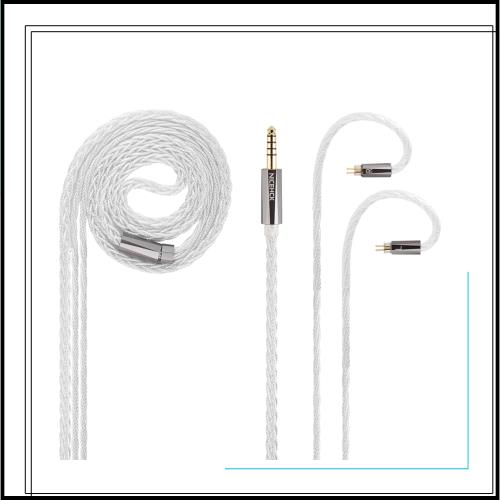 NICEHCK Luna イヤホンリケーブル アップグレードケーブル 0.78mm 2Pin 4.4mm 7N OCC銀メッキとアルミ銅合金ミックス 7N高純度 交換