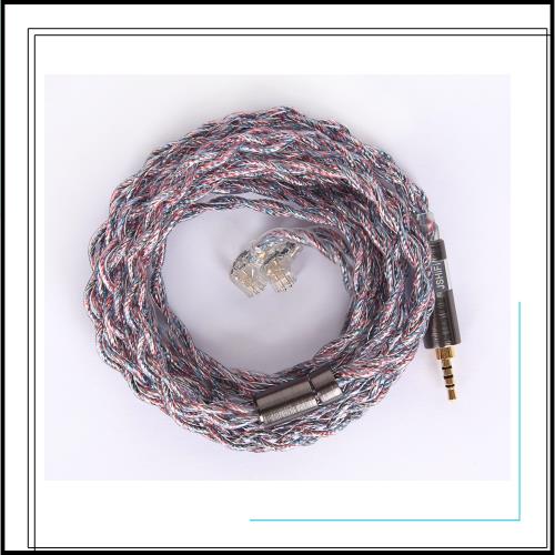 【JSHiFi-Butterfly】QDC2.5mmリケーブル 純銀＋銅銀パラジウム合金＋銀メッキ線材 中華QDCイヤホンアップグレードケーブル 2.5mmバラン