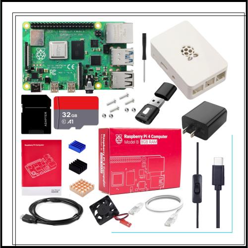 Vesiri Raspberry Pi4 8GB Kit 日本技適済ラズベリーパイ4(RAM 8GB)/32GB カード/5V/3A電源 /Micro HDOUTケーブルライン/CAT6ネットケー