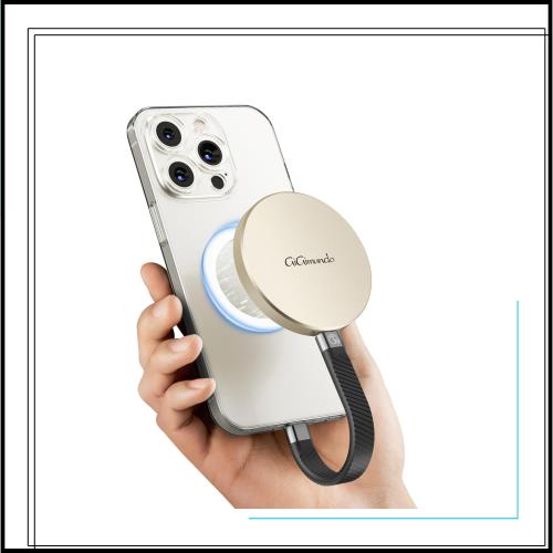 GiGimundo GQ20 1TB 外付けSSD磁気 マグネット付き 最大20Gbps高速2000 MB/s、丸型デザイン、高速ファイル転送、Type-Cスマートフォン、