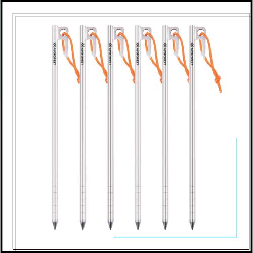 【新開発】AVOFOREST ペグ チタン製 チタンペグ レーザー一体化溶接 反射材入り 固定ロープ付き 超軽量 高強度 20cm/25cm/30cm/40cm 4本/