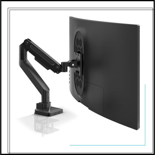 ACCURTEK モニターアーム 49インチ対応 耐荷重20kg ガススプリング式 5軸調整 ウルトラワイドモニター対応 VESA規格(75x75/100x100) クラ