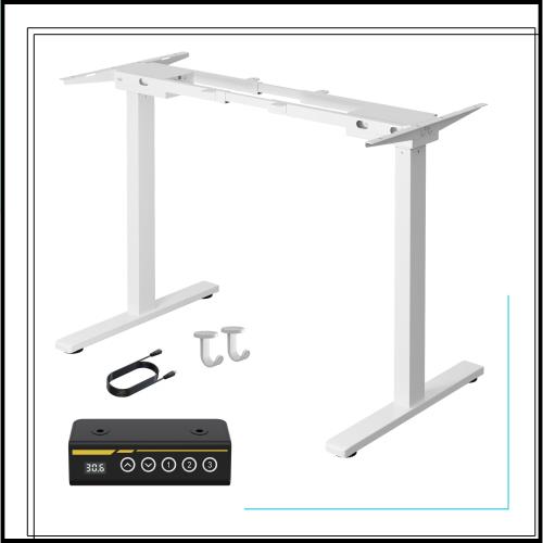【ホワイト】電動昇降式デスク脚 スタンディングデスク 高さ調節 71-119cm ホワイト】電動昇降式デスク脚 スタンディングデスク 高さ調節 71-119cm