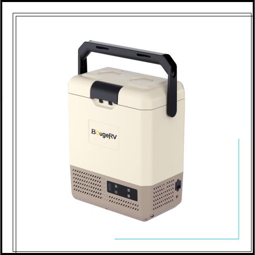 【急速冷凍＆バッテリー内蔵可能】BougeRV ポータブル冷蔵庫 9L車載冷蔵庫 小型 -20℃〜20℃ 冷凍冷蔵対応 軽量 静音 省エネ 大型ハンド