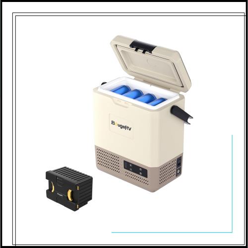 【急速冷凍＆173Whバッテリー付属】BougeRV ポータブル冷蔵庫 小型 9L -20℃〜20℃ 冷凍冷蔵対応 軽量 静音 省エネ 大型ハンドル付き ア