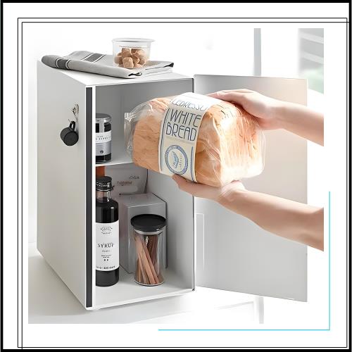 キッチン ブレッド ブレッドケース 収納ケース パンケース キッチン収納 【W34.5×D22×H41cm】 ボックス磁気ドア 内部二重構造 お菓子収