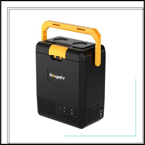 【急速冷凍＆バッテリー内蔵可能】BougeRV ポータブル冷蔵庫 9L車載冷蔵庫 小型 -20℃〜20℃ 冷凍冷蔵対応 軽量 静音 省エネ 大型ハンド