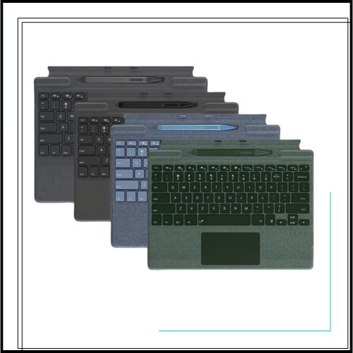 Surface用タッチペン 付き Surface Pro 11/10/9/8/X キーボード＆Surface ペンセット 軽量タイプカバー 磁気吸着式 タッチパッド搭載 七