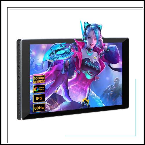 7インチ ポータブルモニター タッチスクリーン、ミニモニターIPS 1080P（1920×1080）60Hz、LCDディスプレイ セカンドスクリーン 小型USB