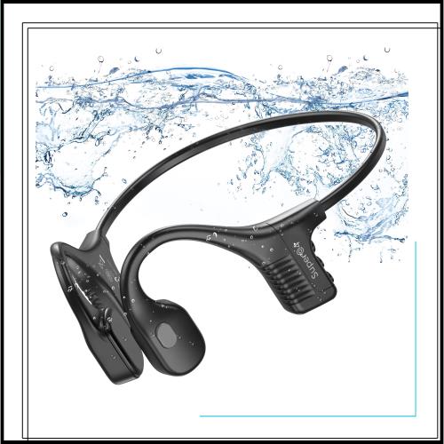 水泳イヤホン IP68完全防水 こつでんどうヘッドホンBluetooth 水中MP3 マイク付きワイヤレスイヤホン オープンイヤーヘッドフォン 8時間