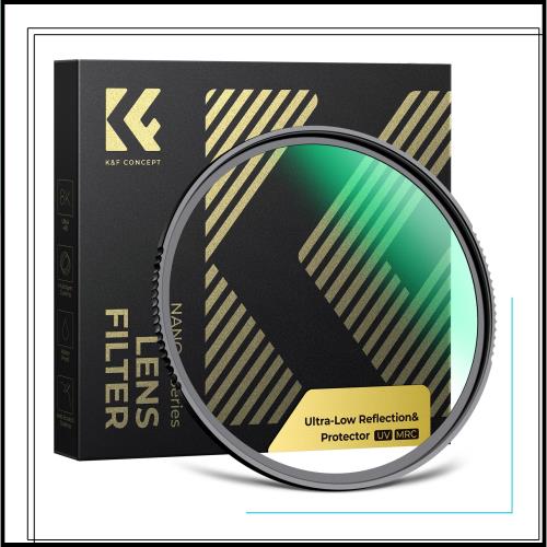 K＆F Concept 95mm 超低反射＆強化 UVフィルター レンズフィルター 超低反射0.1% 強化ガラス 9H高硬度 撥水防汚 キズ防止 高透過率 両面28