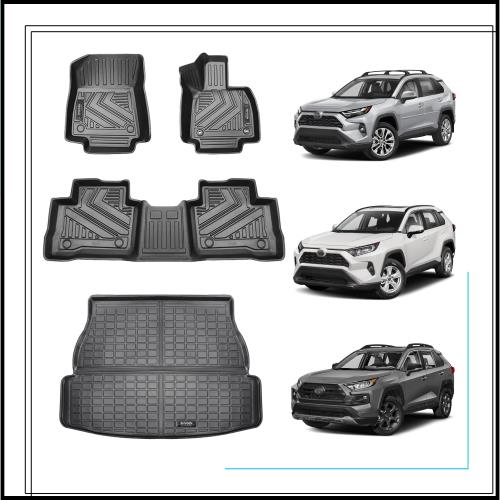 適合対応トヨタ RAV4 XA50型フロアマット+ラゲッジマット 1-2列目 2019.4-現行 3D rav4 フロアマットカスタム パーツ TPE材質 防水マット