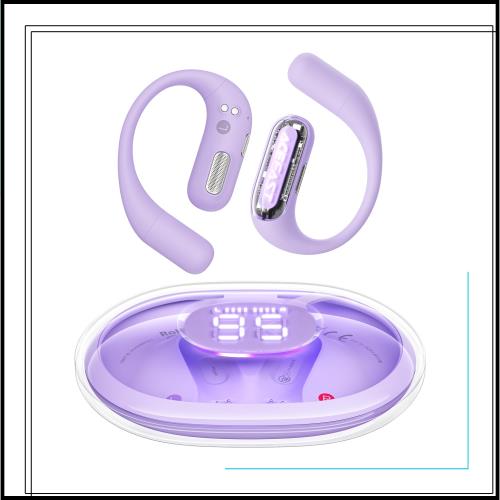 【iFデザイン賞殿堂入り!!】ACEFAST オープンイヤー イヤホン LED雰囲気呼吸ライト Bluetooth 5.4 完全ワイヤレス ランニング・スポーツ