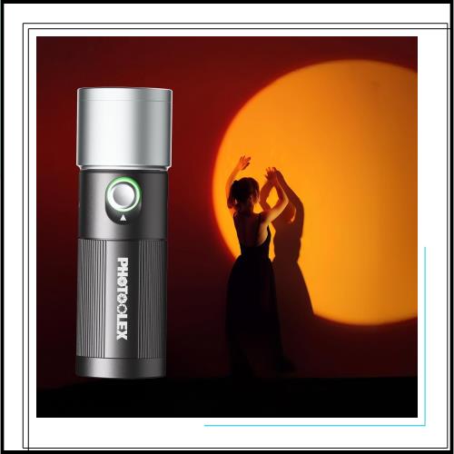 PHOTOOLEX LED撮影用ライト 4色モード 写真撮影用懐中電灯 8400mAh
