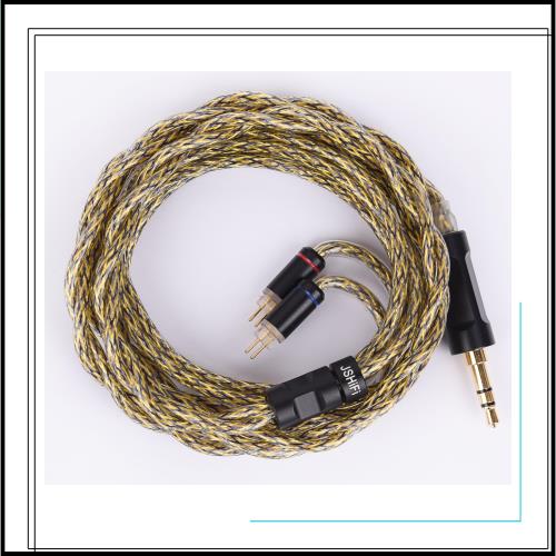 【JSHiFi-Flame】2pin3.5mmリケーブル 希土銅＋ニッケル合金線材 0.78mm2pinイヤホンアップグレードケーブル 3.5mmステレオイヤフォン交