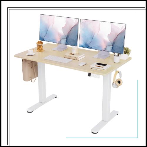 Claiks 昇降デスク 電動 一枚板 スタンディングデスク 昇降式 テーブル 幅118cm*奥行き60cm テレワーク オフィスデスク 在宅ワーク パソ