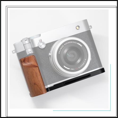 Iborrys 高級実木 カメラグリップ 、対応 FUJIFILM FUJI 富士 GFX100RF カメラ 、 専用 L型クイックリリース プレート 職人手作り プレミ