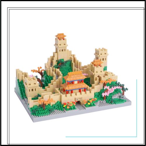 LULUFUN 雁門関 マイクロブロック 建物 おもちゃ 玩具 ブロックセット 万里の長城 模型 観光名所 DIY ホビー モデル 組立キット 子供 大